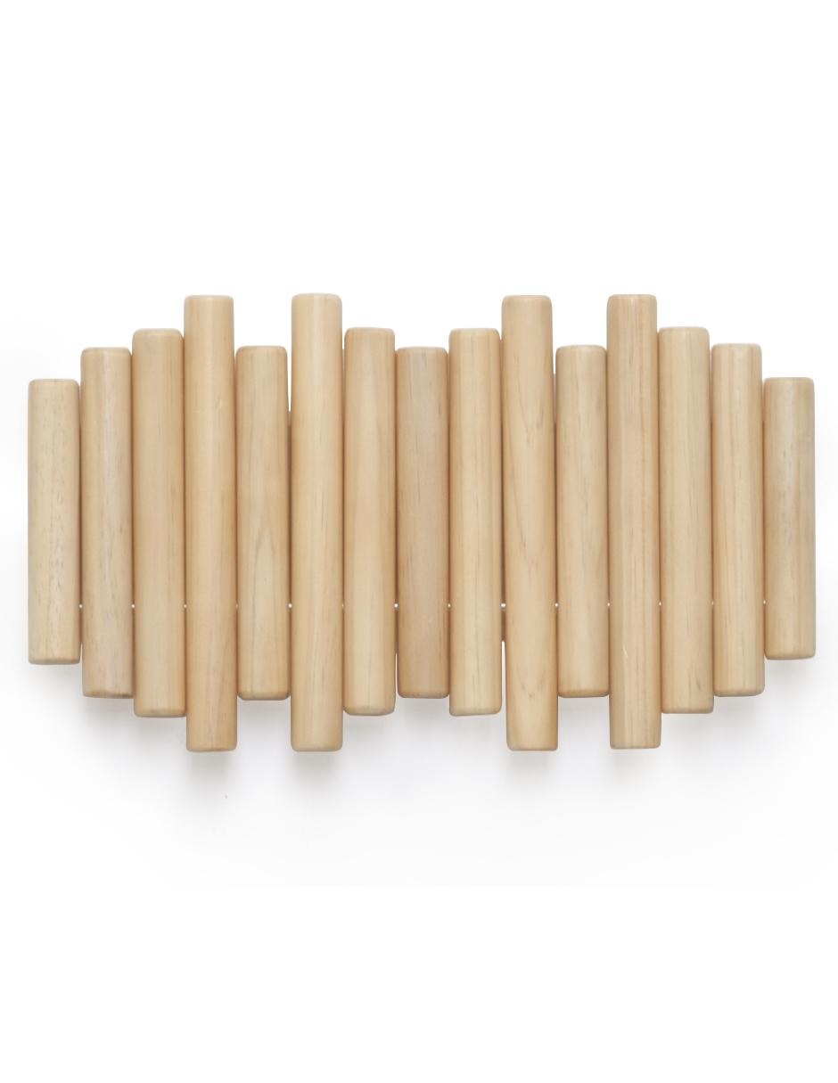 Perchero de pared Umbra de madera 5 ganchos