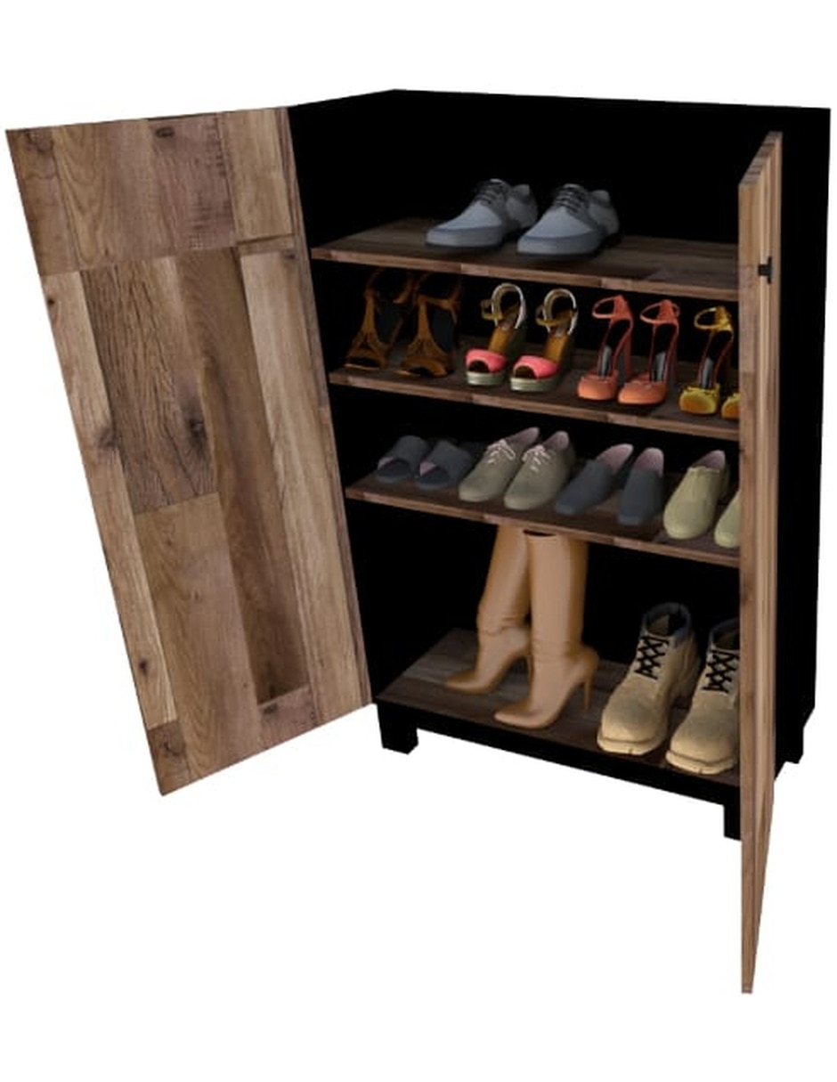 Zapatera Wilhem Muebles Dakota para 16 pares de zapatos adulto