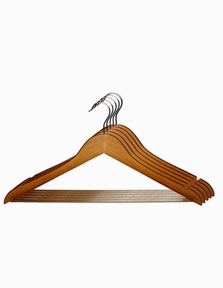 Gancho para traje Haus Vintage de madera 5 piezas