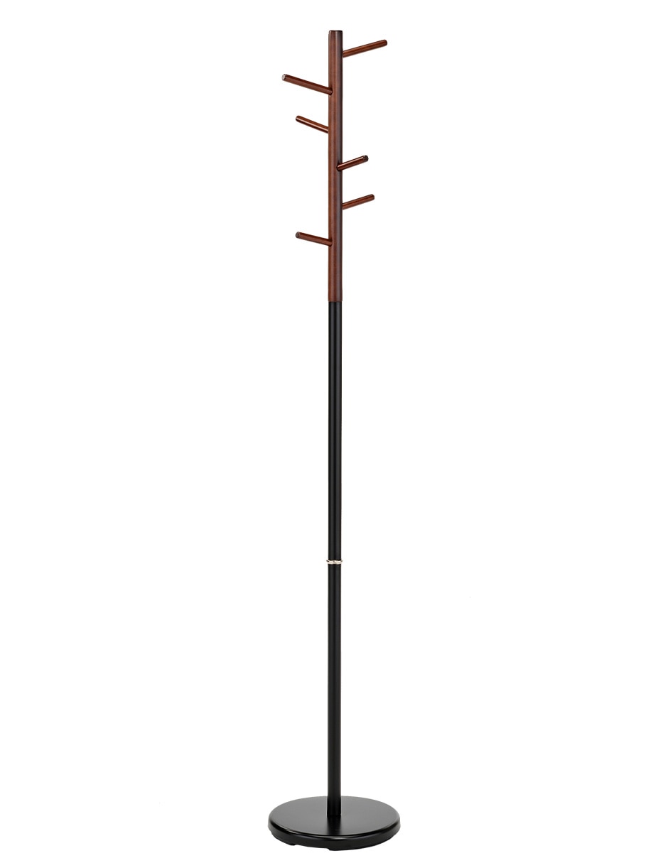 Perchero de piso Haus Paraíso Mid Century de madera 6 ganchos