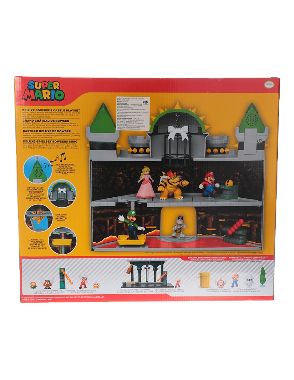 Set figuras acción articulada Super Mario Bowser Deluxe Con sonido