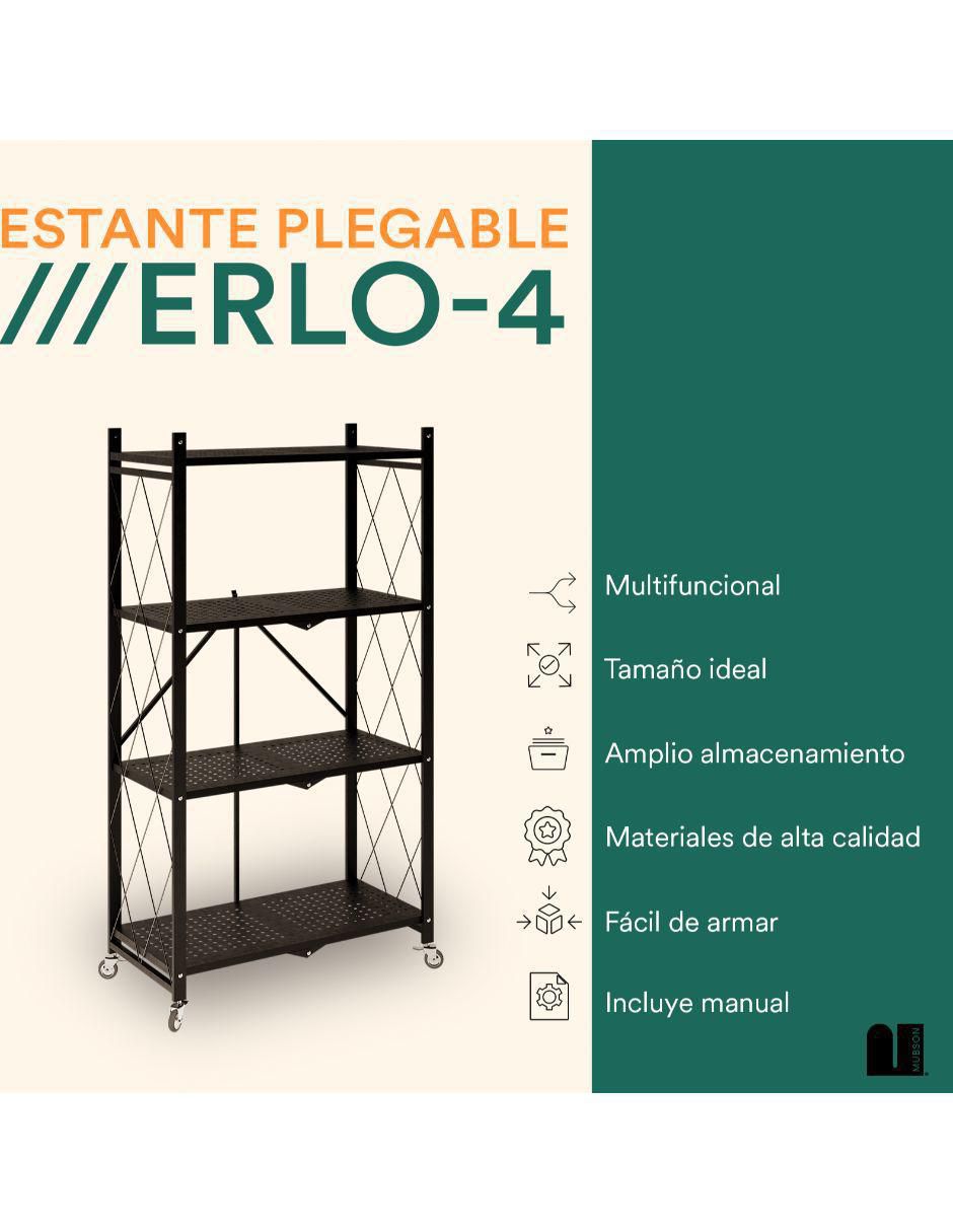 Rack de 4 estantes/compartimentos 8