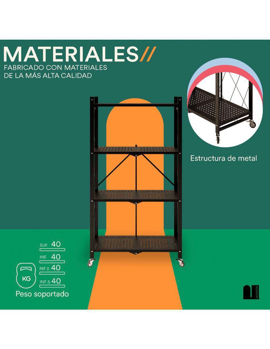 Rack de 4 estantes/compartimentos 9