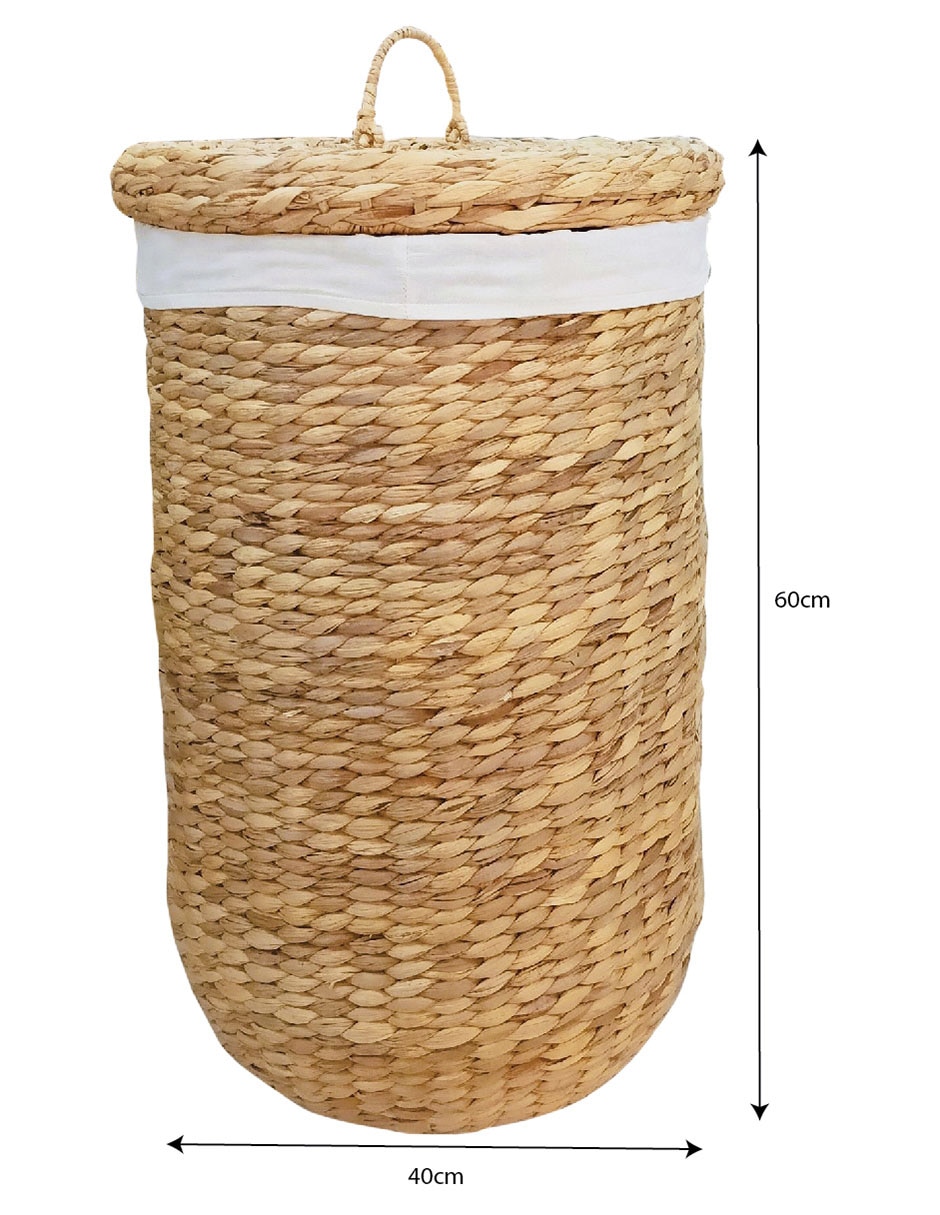 Cesto para ropa Wilow de jacinto de agua 6