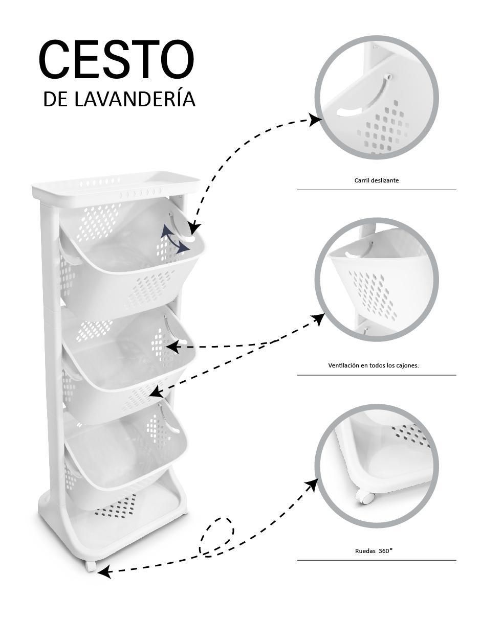 Cesto multiusos de plástico 6