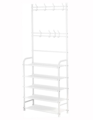 Perchero de piso Aquila de aluminio 8 ganchos
