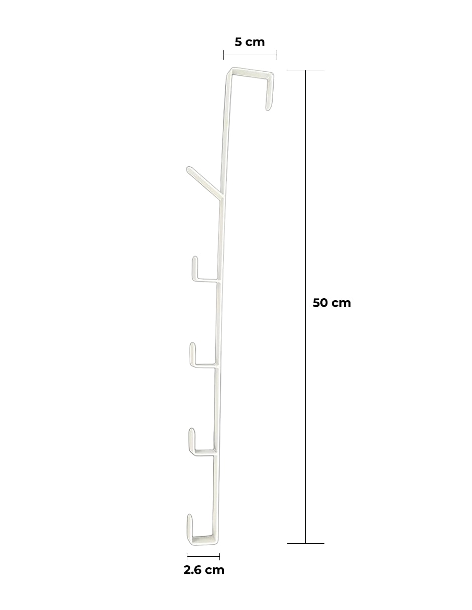 Perchero de pared de metal 5 ganchos 4