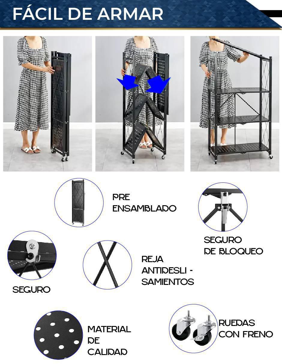 Estante de acero Organización cocina JH-610 3