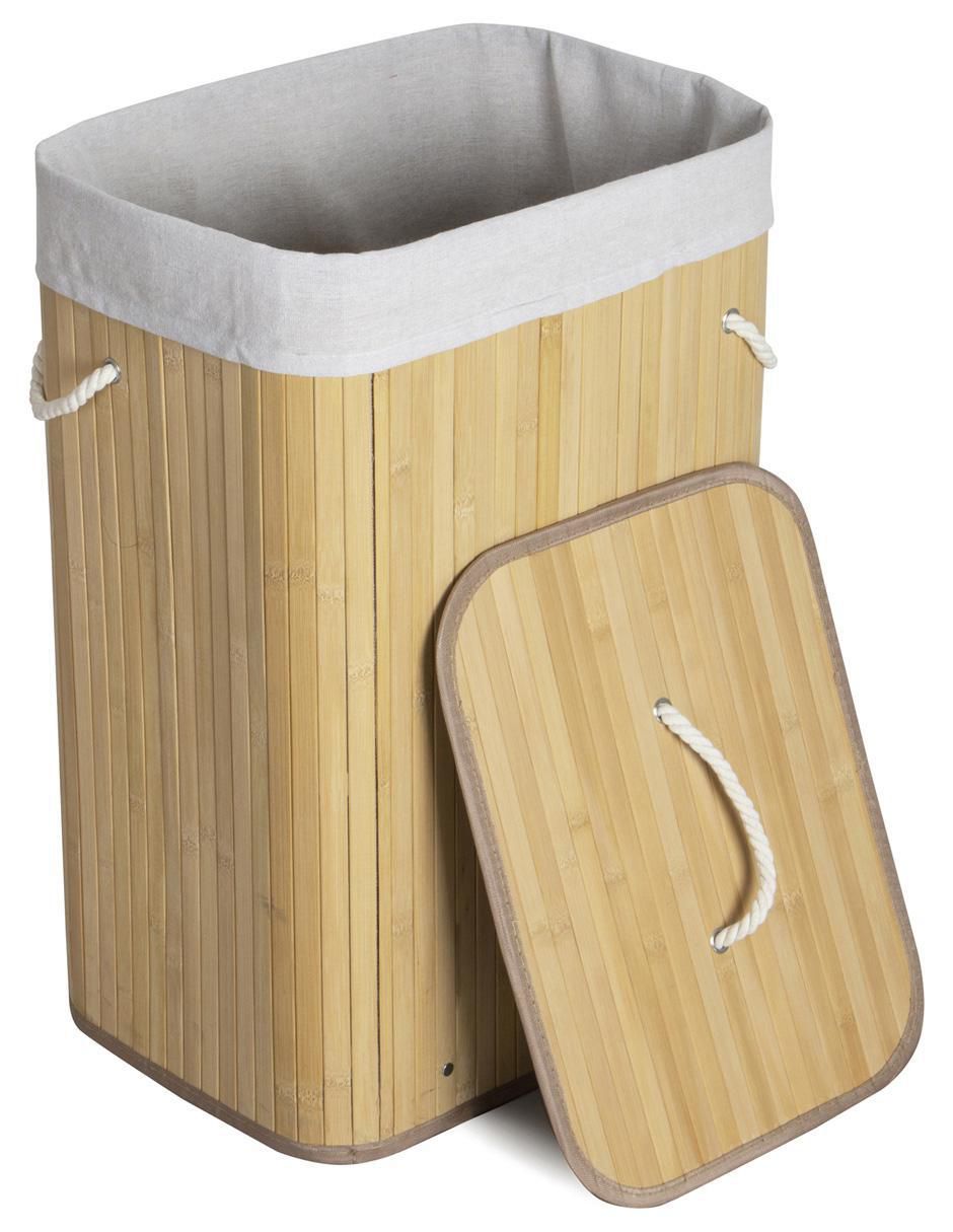 Cesto para ropa de bambú