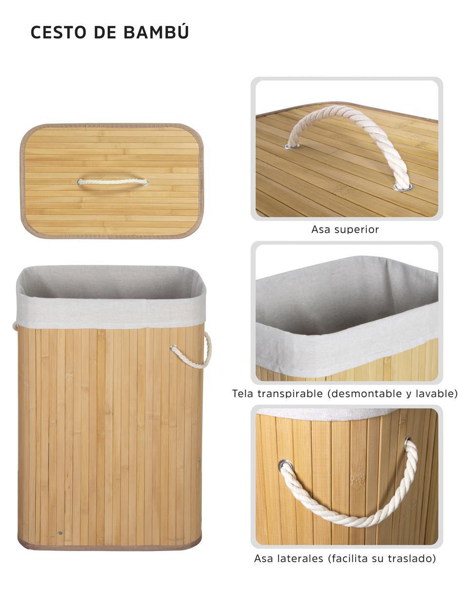 Cesto para ropa Ag Box de bambú