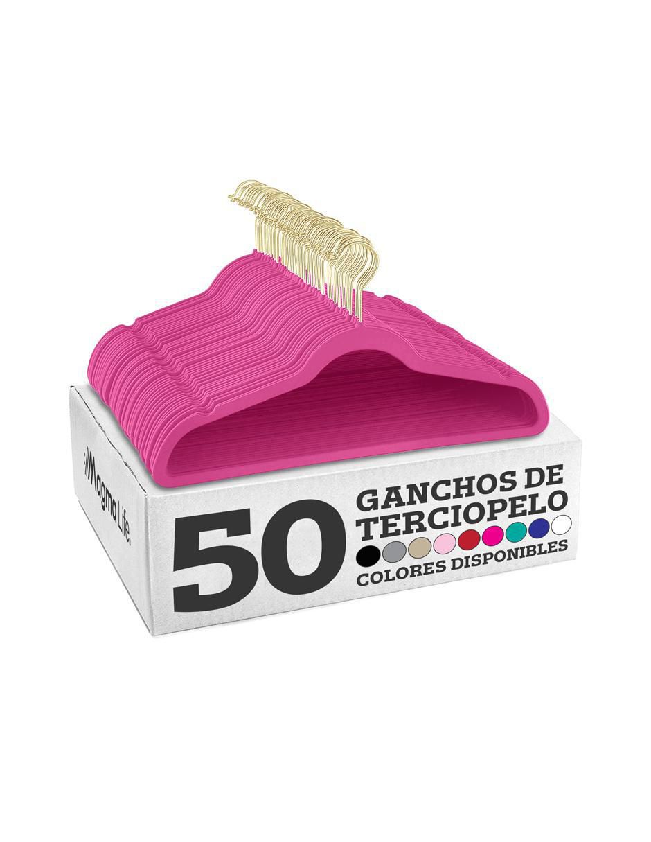 Set gancho 50 ganchos de terciopelo fucsia para ropa gancho dorado giratorio de 360° adecuado para todo tipo de ropa 'de' terciopelo 50 'piezas' Set gancho 50 ganchos de terciopelo fucsia para ropa gancho dorado giratorio de 360° adecuado para todo tipo de ropa 'de' terciopelo 50 'piezas'
