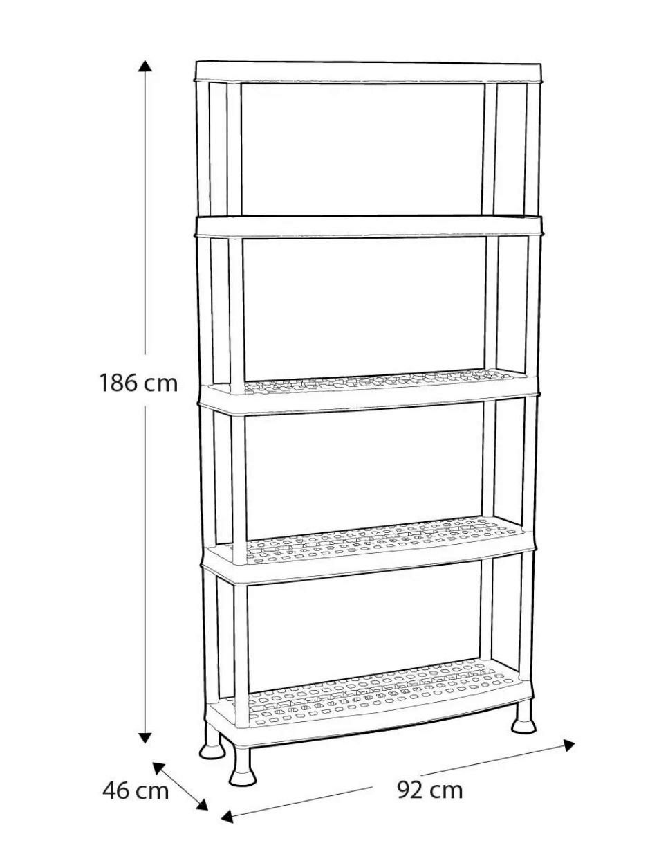 Estante de plástico Pisa PDA015A-999-V01 4