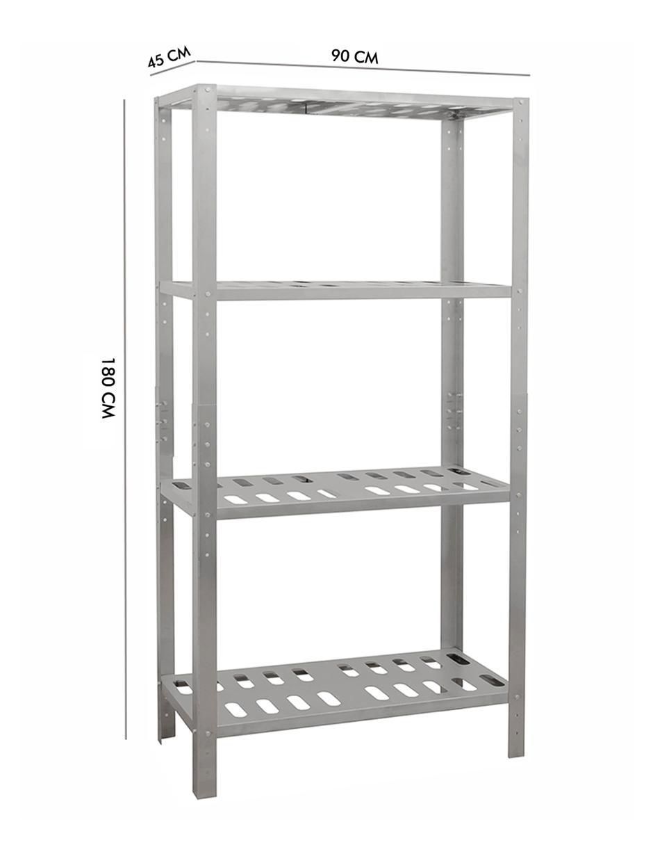 Estante de acero inoxidable marimba 4 entrepaños 7