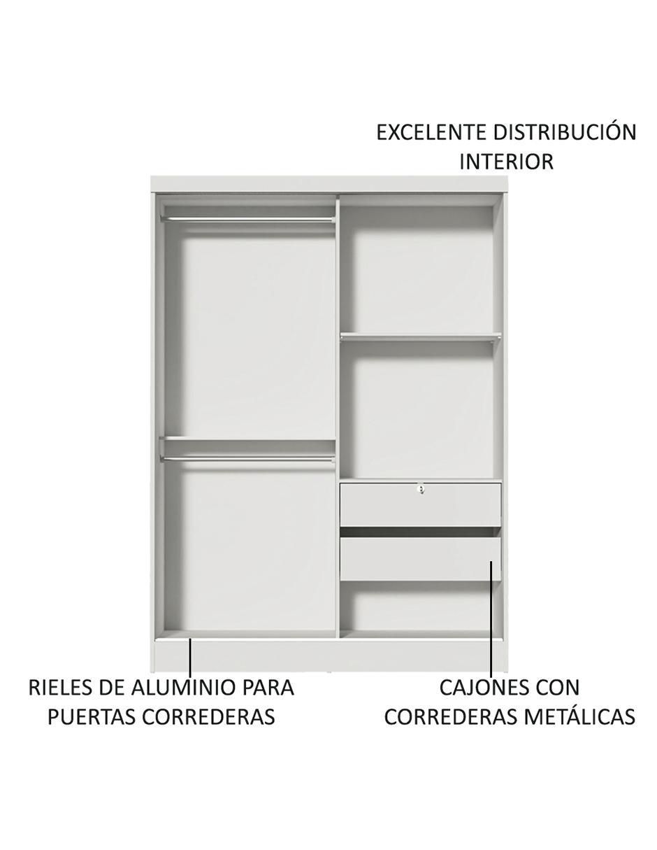 Armario armable Luke 104409A-2E de MDP 4