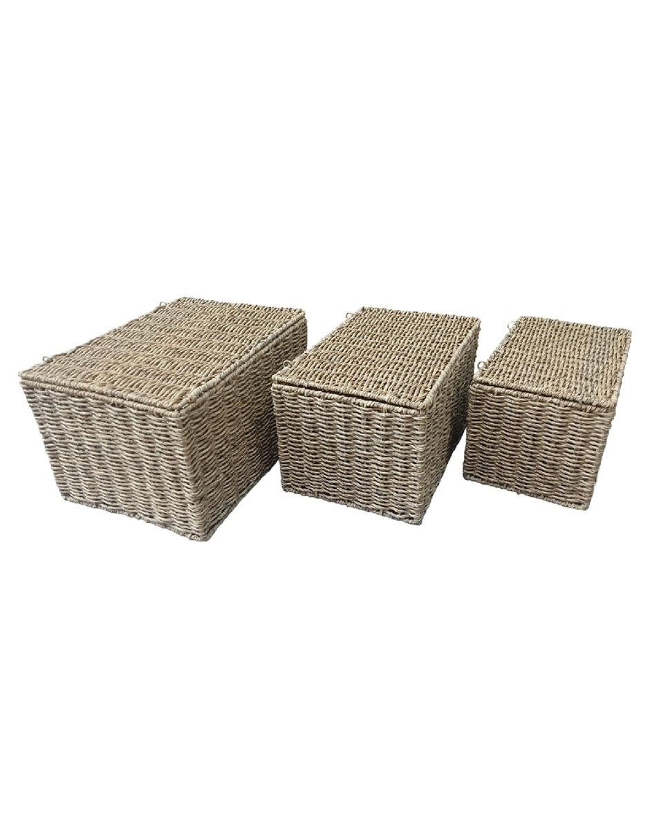 Set cesto almacenamiento de plástico 1