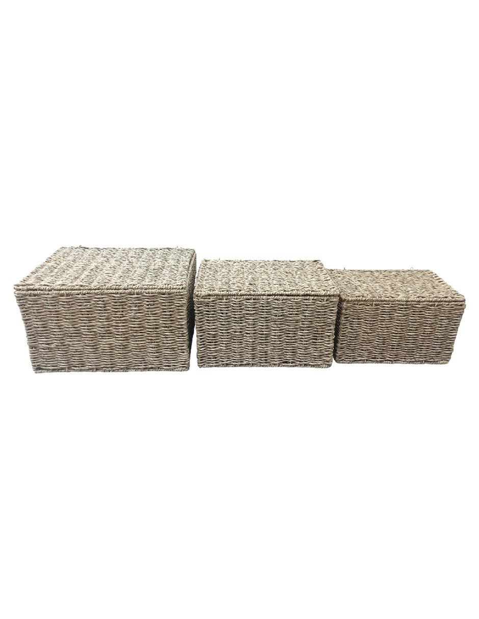 Set cesto almacenamiento de plástico 3