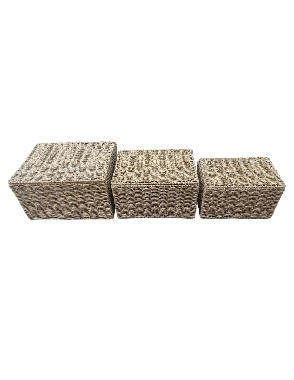 Set cesto almacenamiento de plástico 4