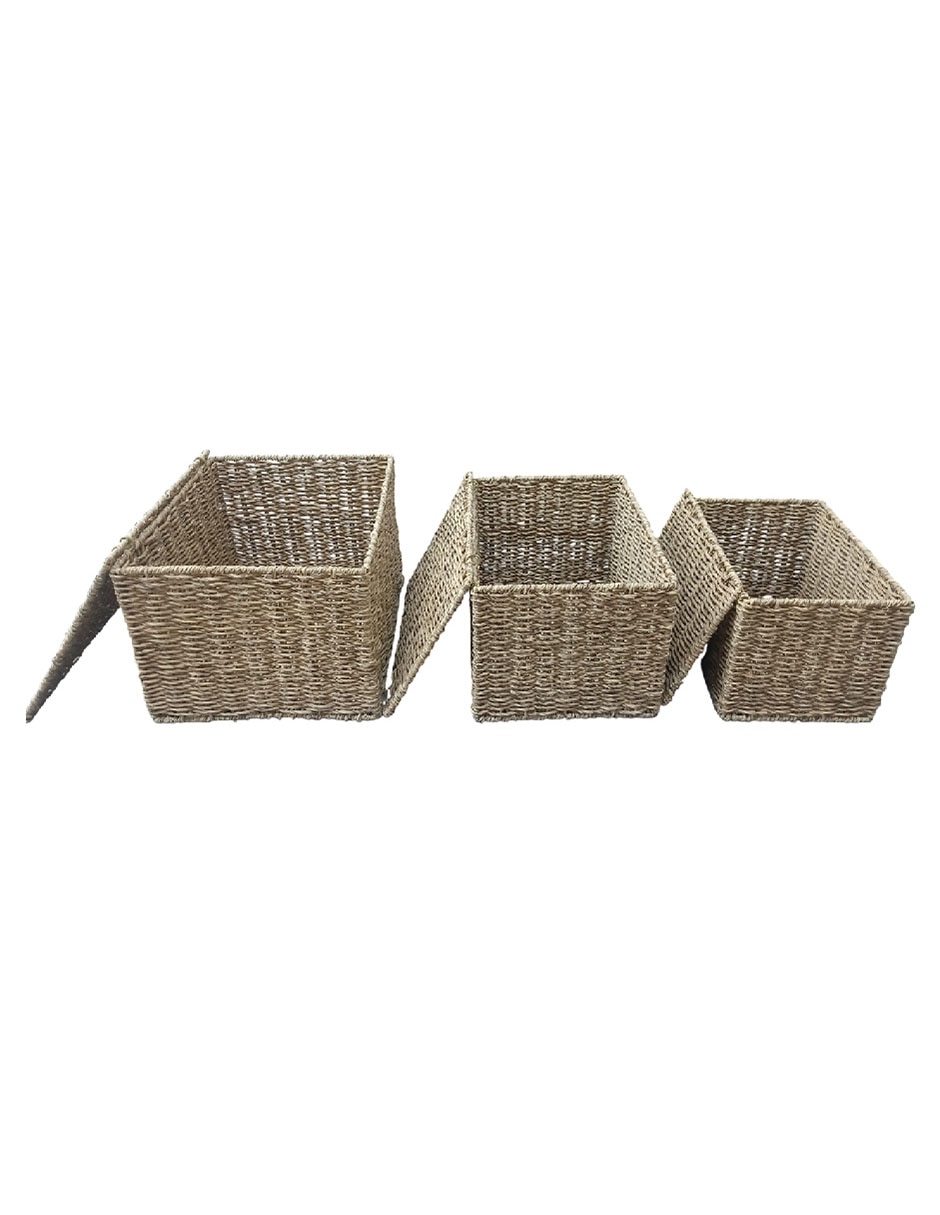 Set cesto almacenamiento de plástico 6