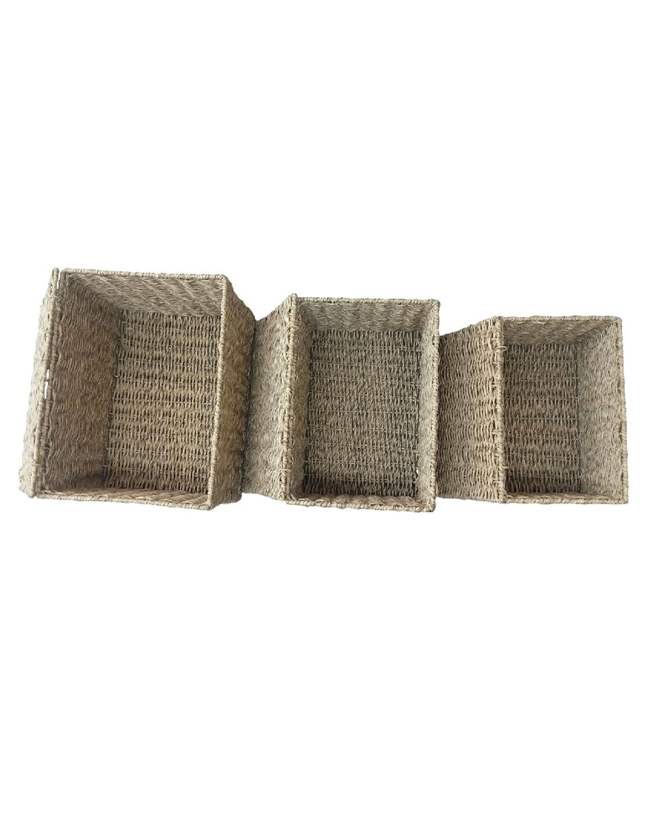 Set cesto almacenamiento de plástico 7
