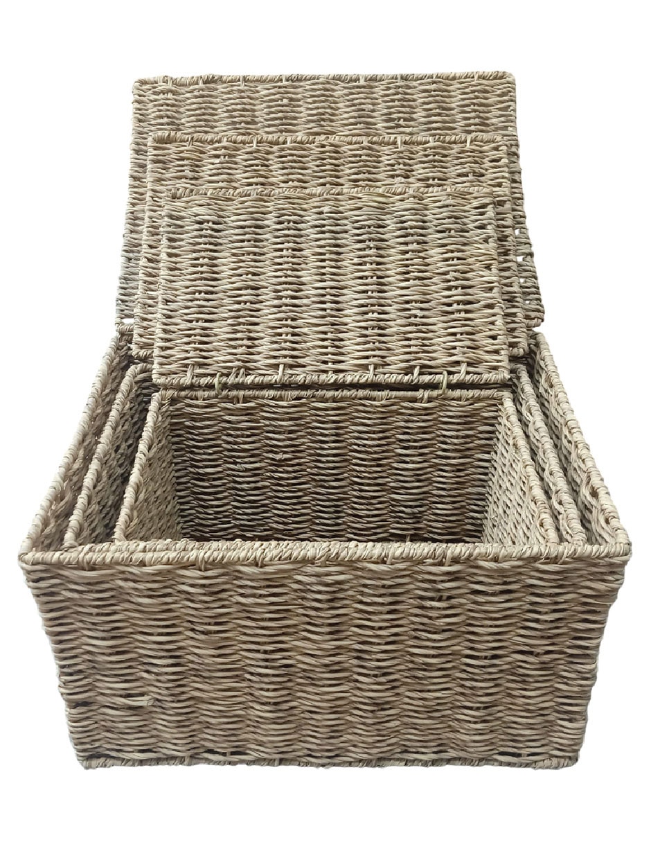 Set cesto almacenamiento de plástico 8