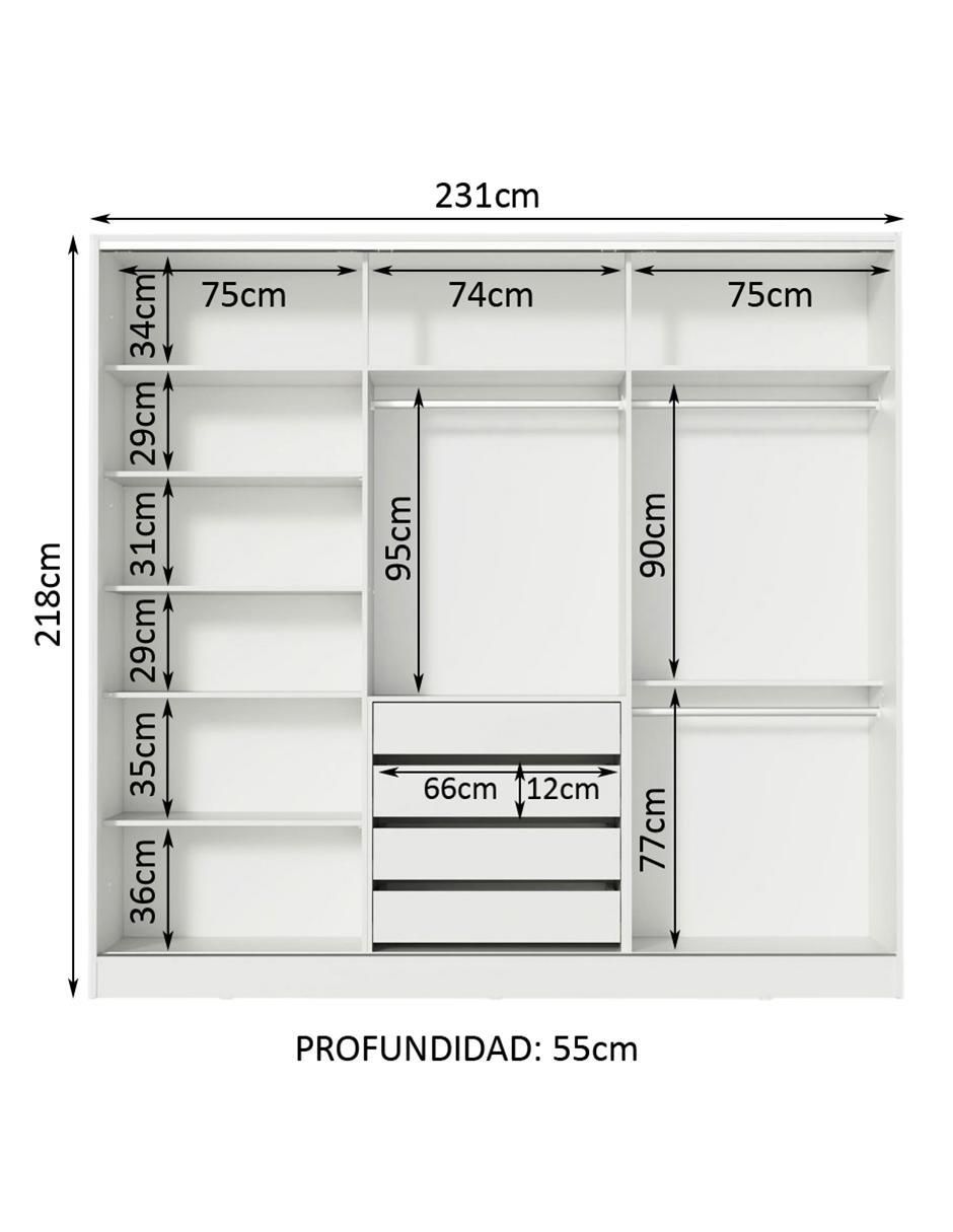 Ropero armable armable Royale 106309 de MDP 13