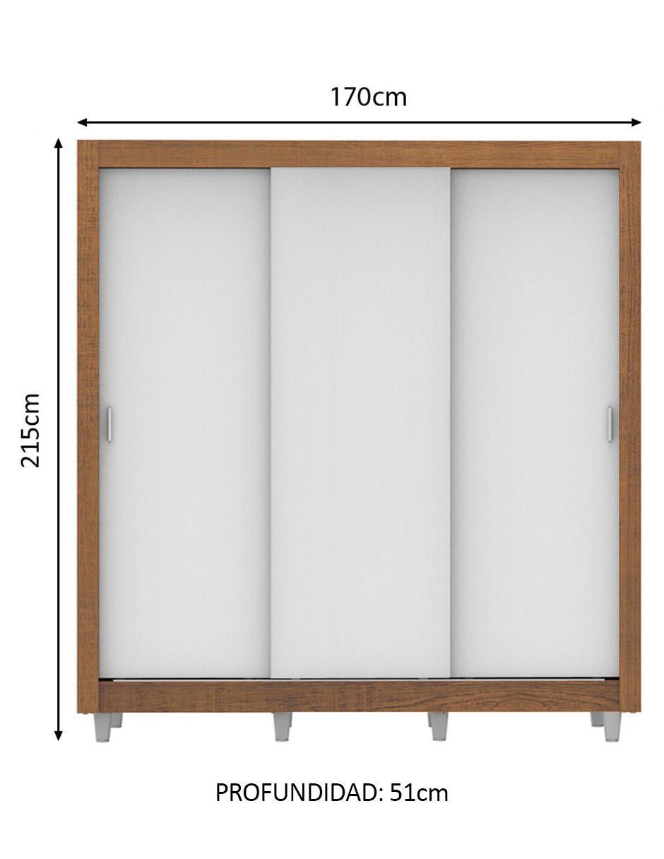 Ropero armable Lyon Plus 10936E4GCP de MDP 11