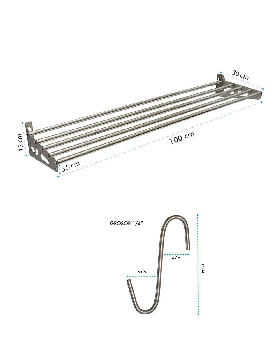 Repisa armable de acero inoxidable 7