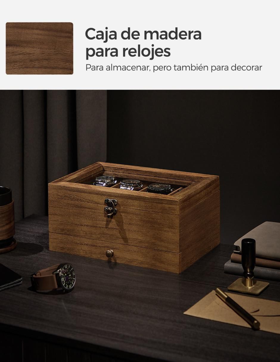 Caja reloj Anicia cuadrada