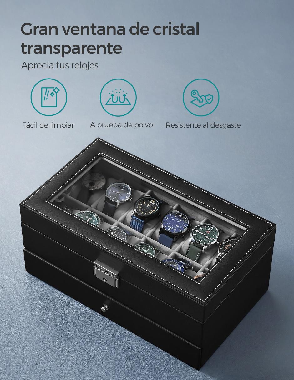 Caja reloj Songmics Bridie cuadrado