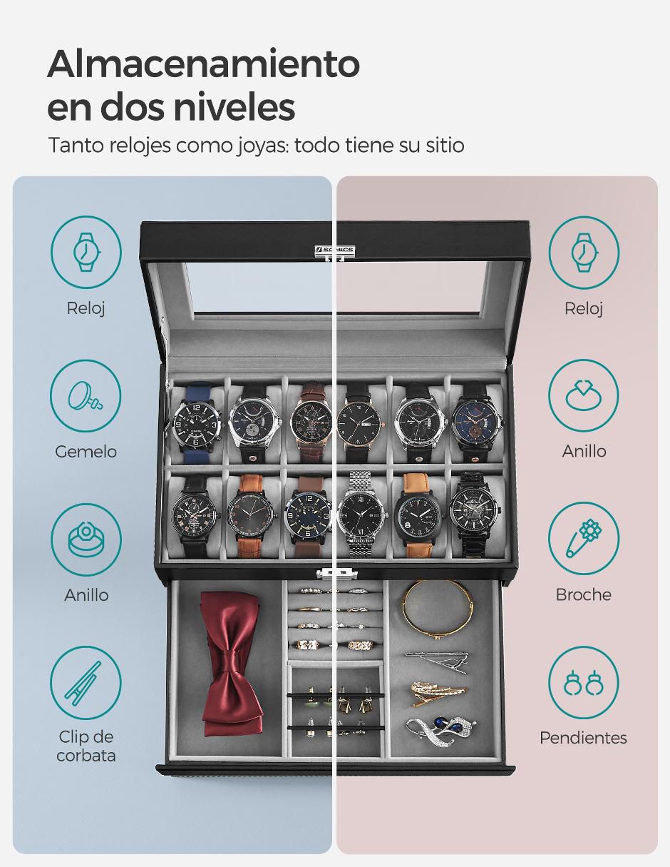 Caja reloj Bridie cuadrado