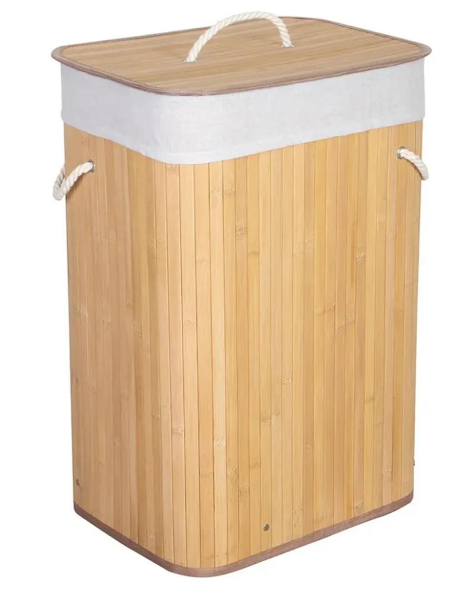 Cesto para ropa de bambú