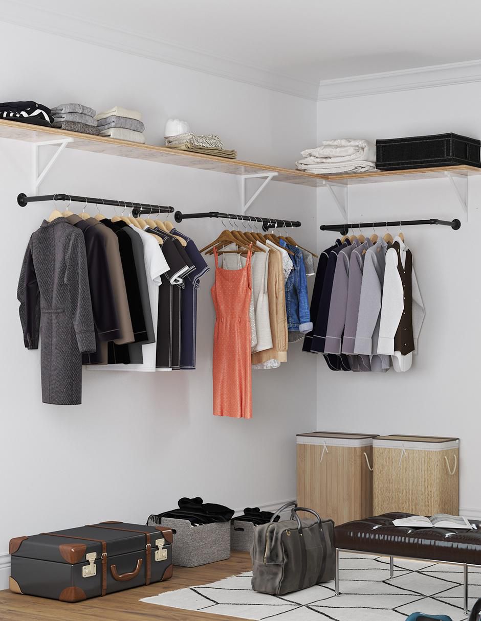 Perchero de pared Songmics Dalson de acero 2 ganchos