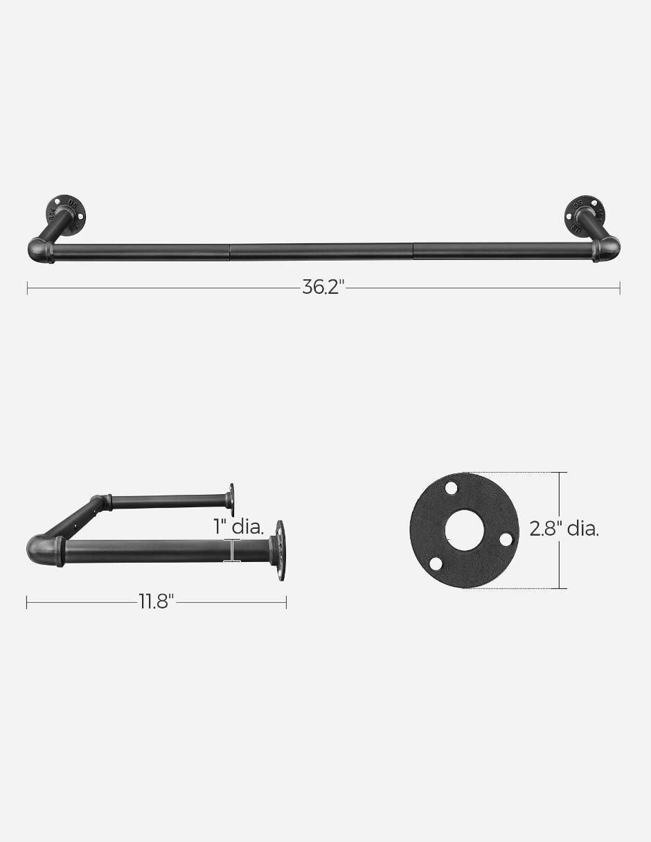 Perchero de pared Songmics Dalson de acero 2 ganchos