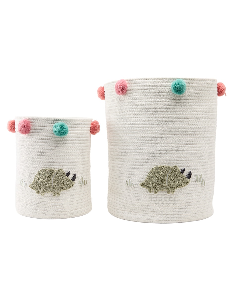 Set cesto multiusos Haus Kids de algodón