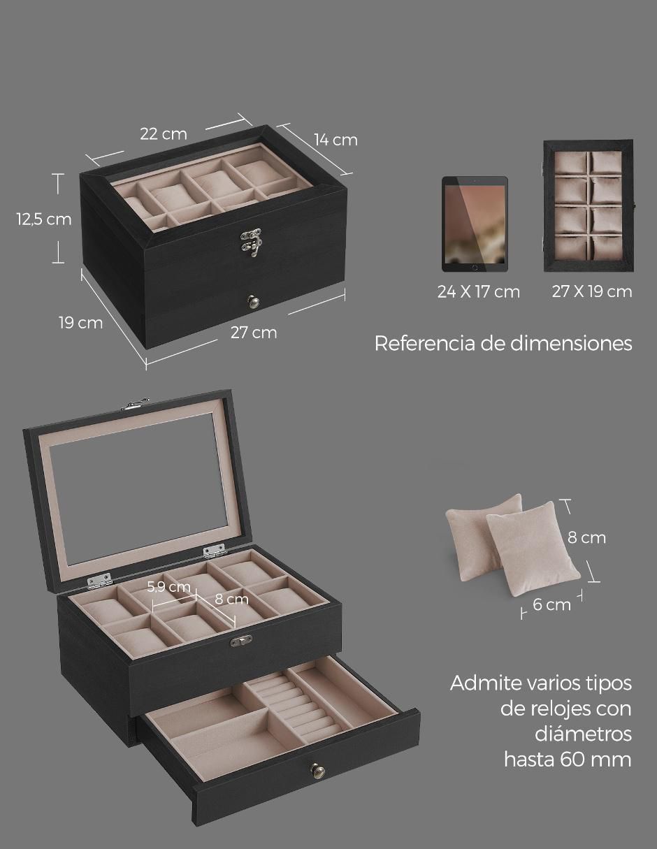 Caja reloj Songmics Home Anicia caja