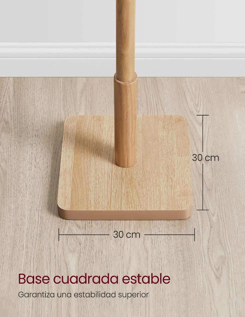Perchero de piso Andi de madera 8 ganchos Perchero de piso Andi de madera 8 ganchos
