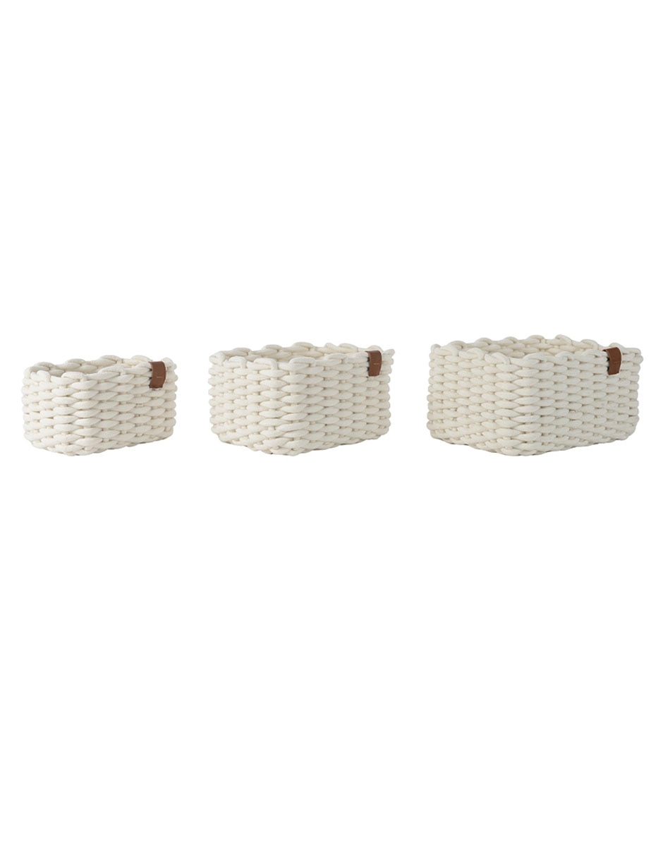 Set cesto multiusos Haus de cuerda algodón