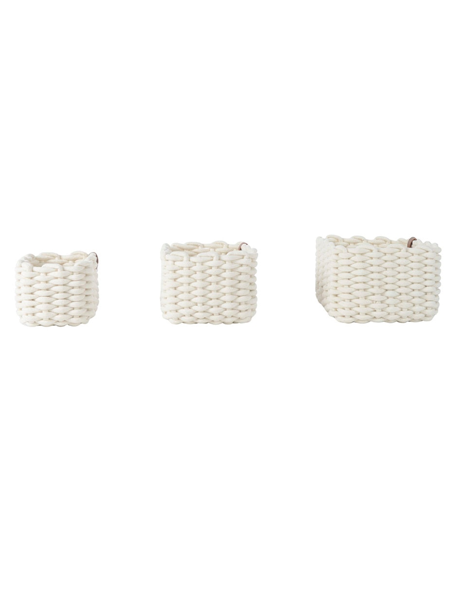 Set cesto multiusos Haus de cuerda algodón