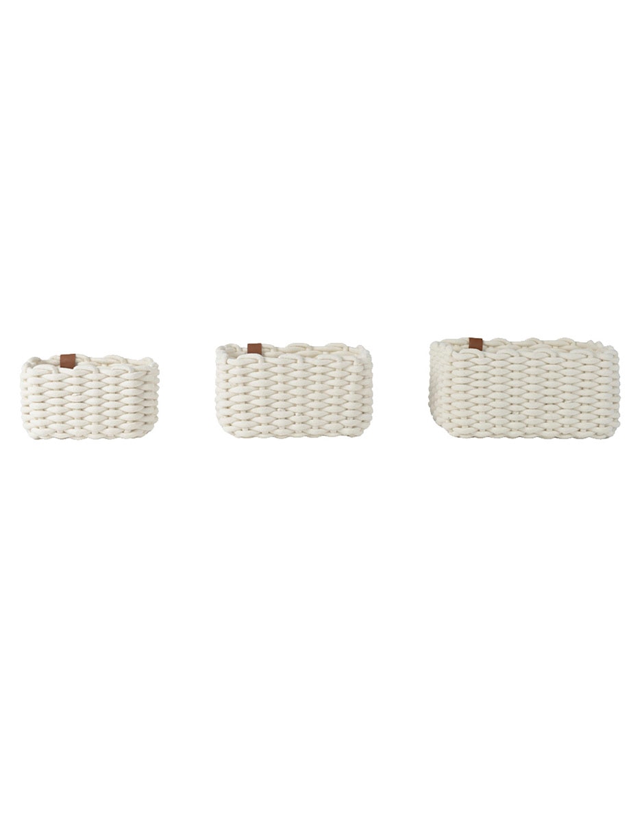 Set cesto multiusos Haus de cuerda algodón