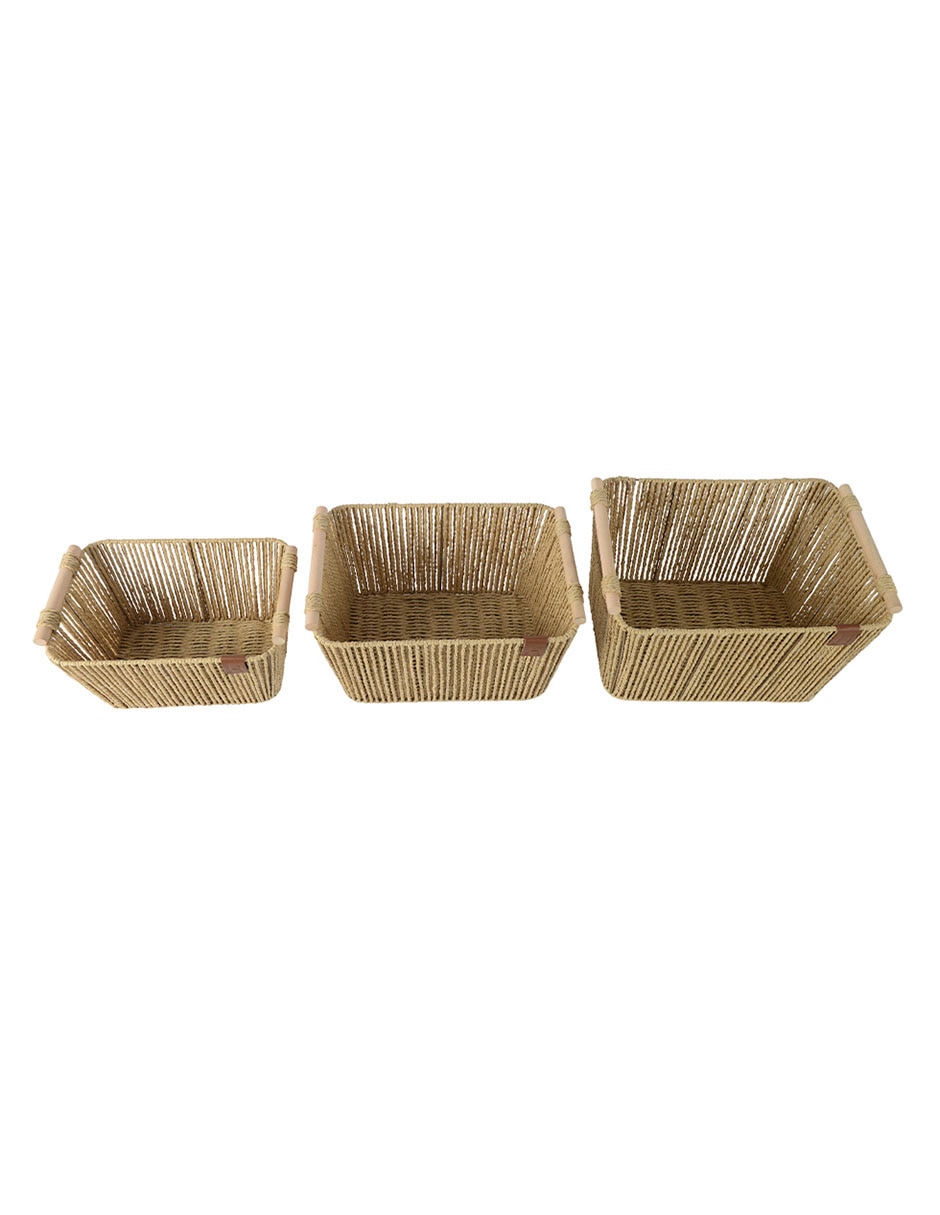 Set cesto almacenamiento de papel 6