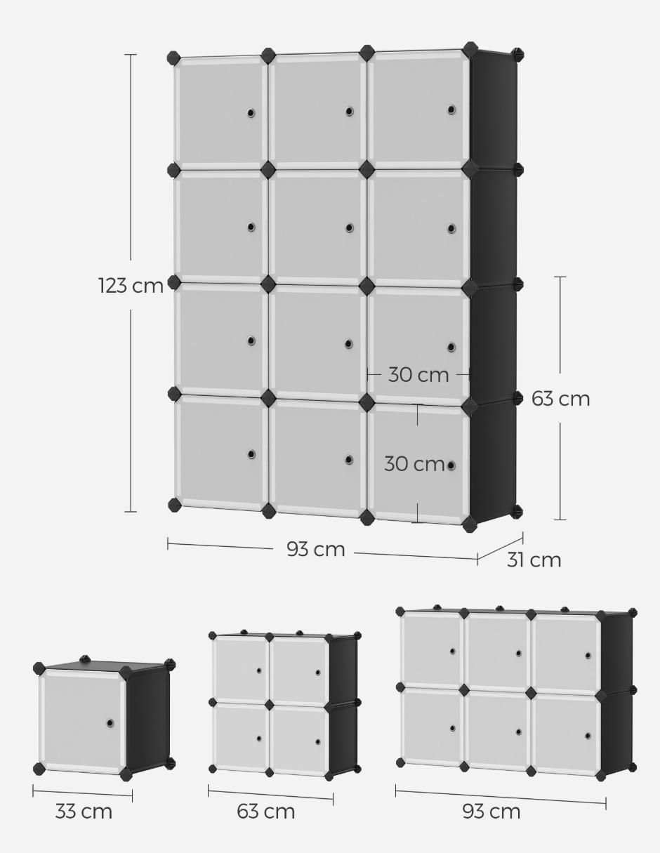 Set de organizador multiusos armable Damion