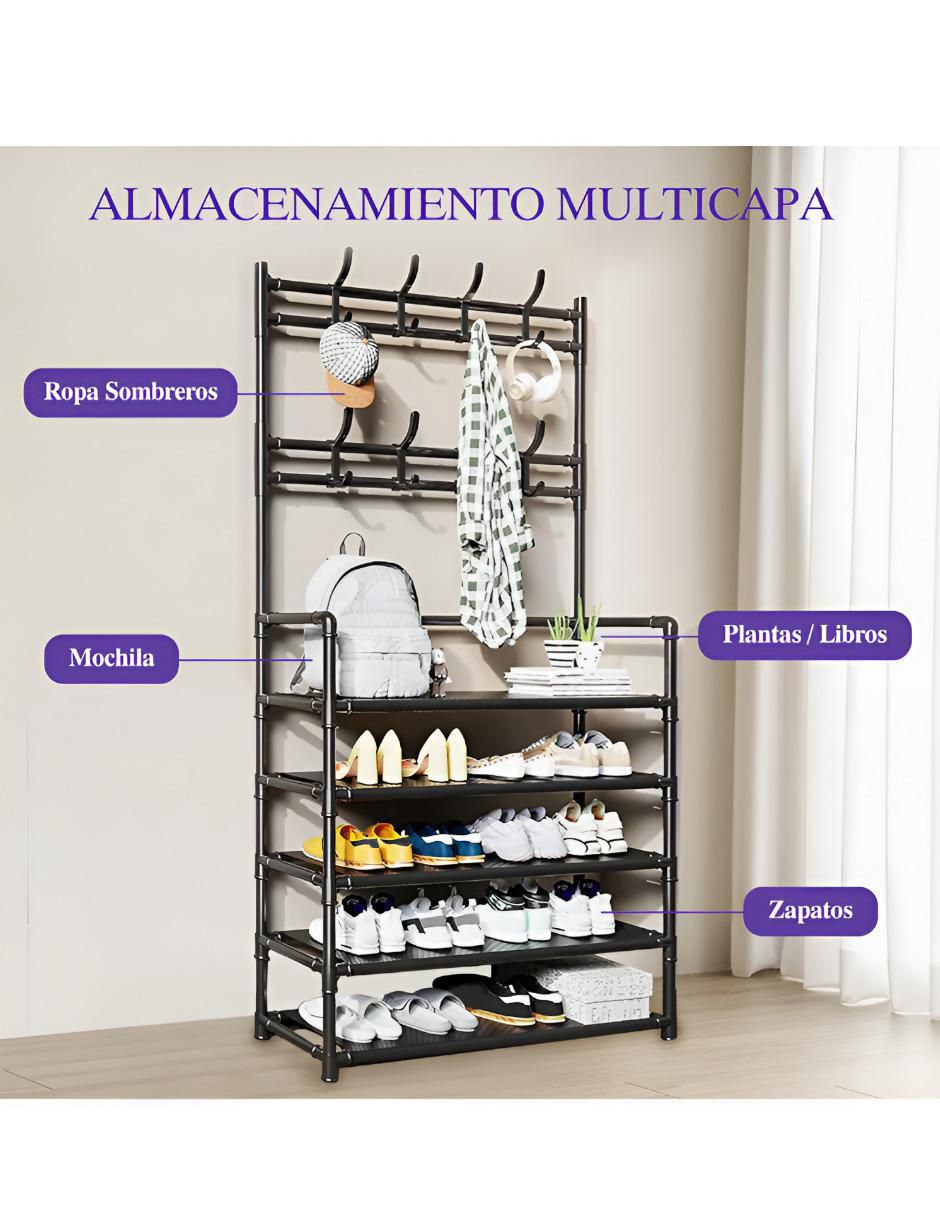 Rack de 5 compartimentos y 5 estantes
