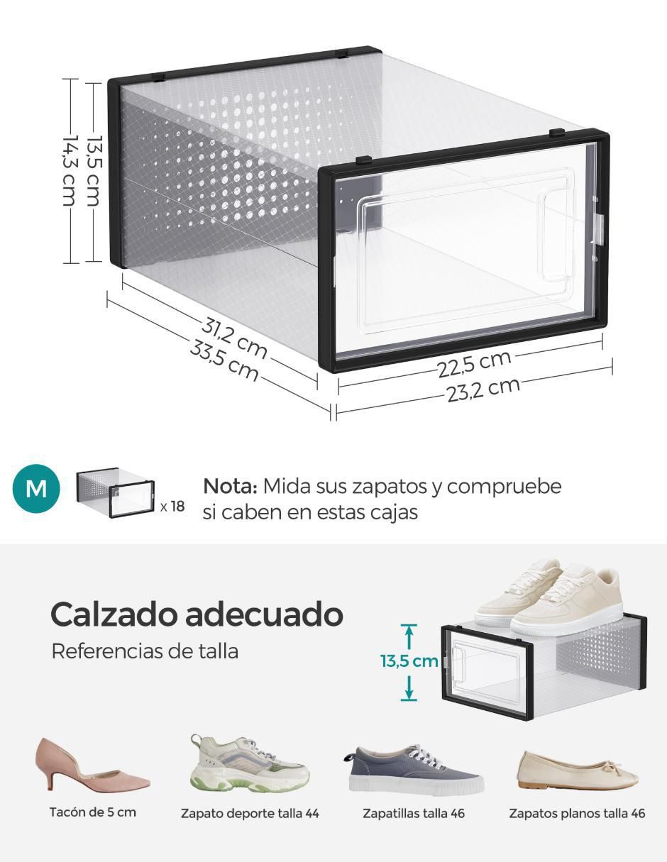 Zapatera armable mueble Dennys para 18 pares