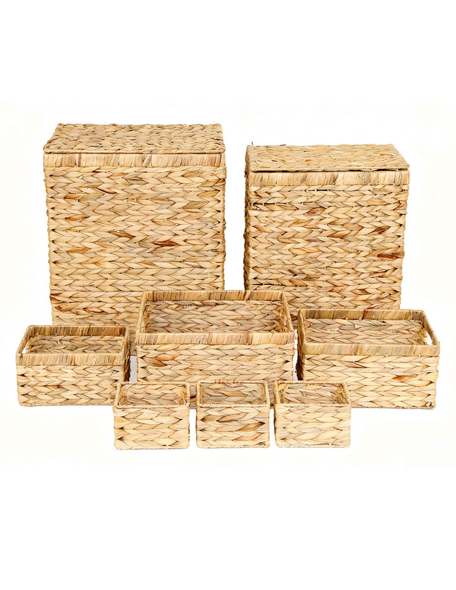 Set cesto multiusos de jacinto de agua 1