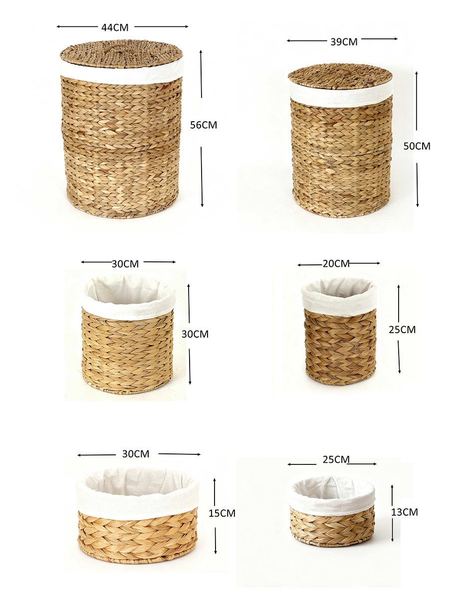Set cesto para ropa Haus de jacinto de agua