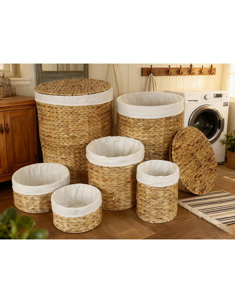 Set cesto para ropa Haus de jacinto de agua