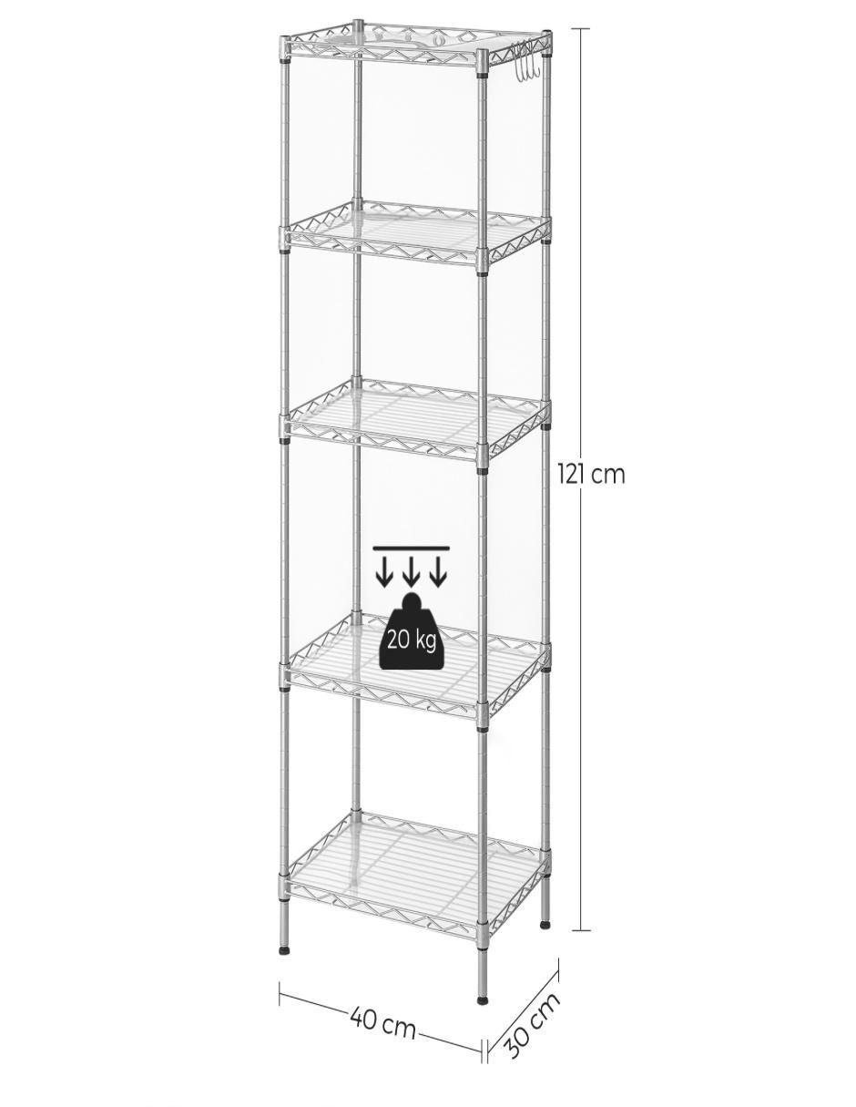 Estante de plástico Dalten MLGR115E01