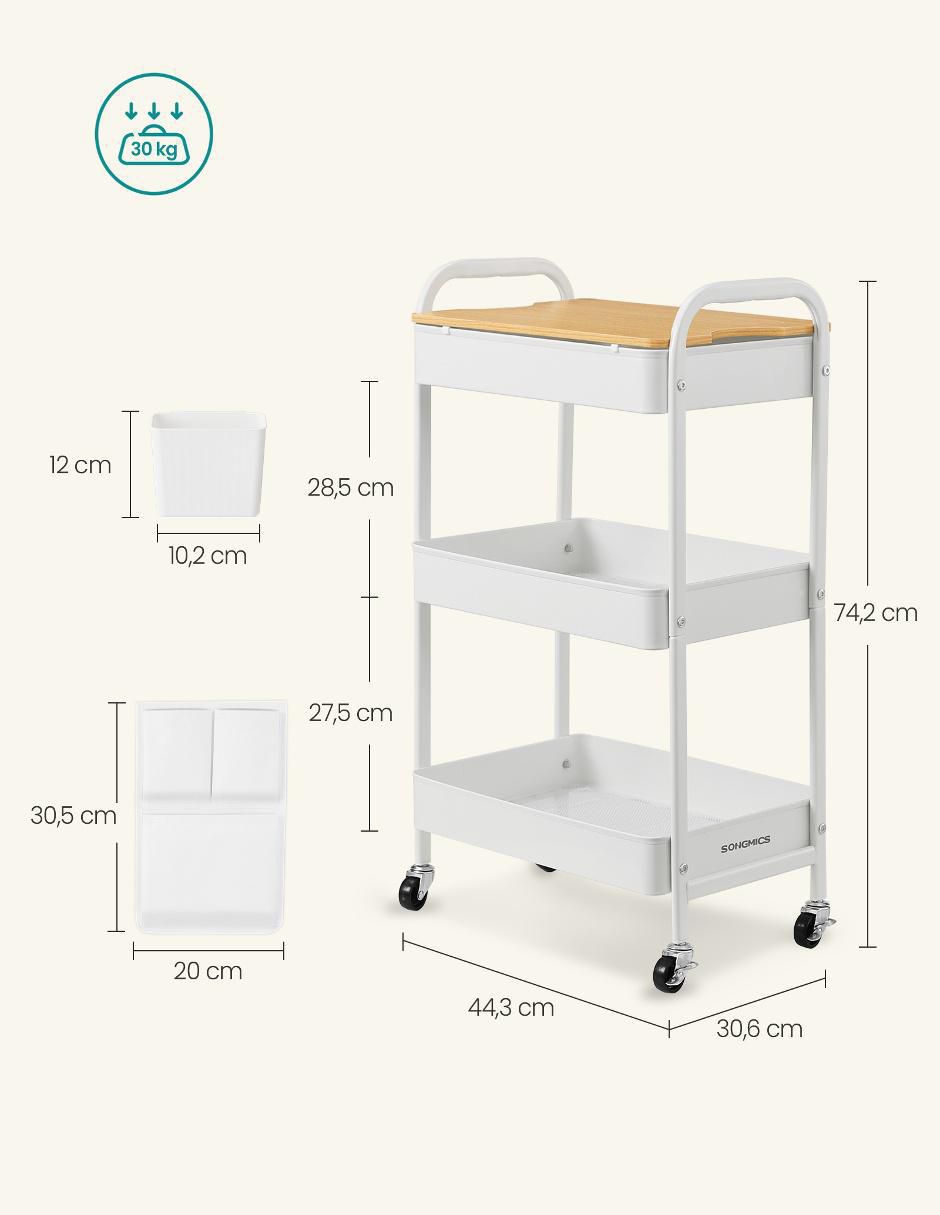 Carrito organizador armable Breezo 4