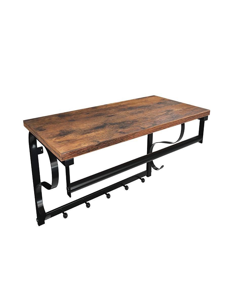 Perchero de pared Colex de madera 2 ganchos