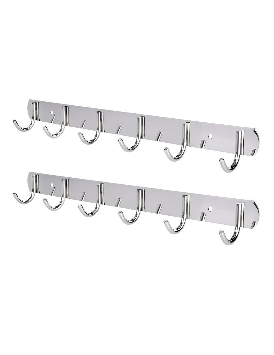 Perchero de pared Xtellar de acero inoxidable 6 ganchos